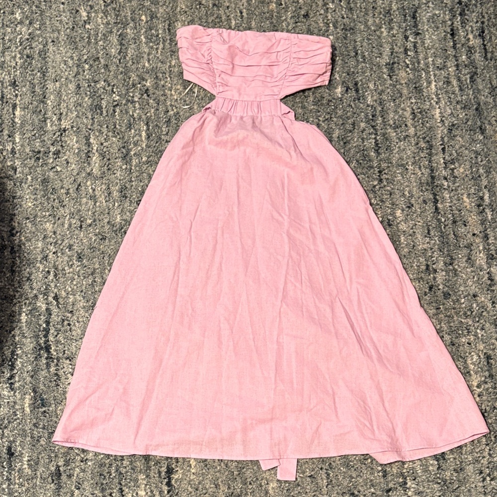 Women’s lilac linen blend dress